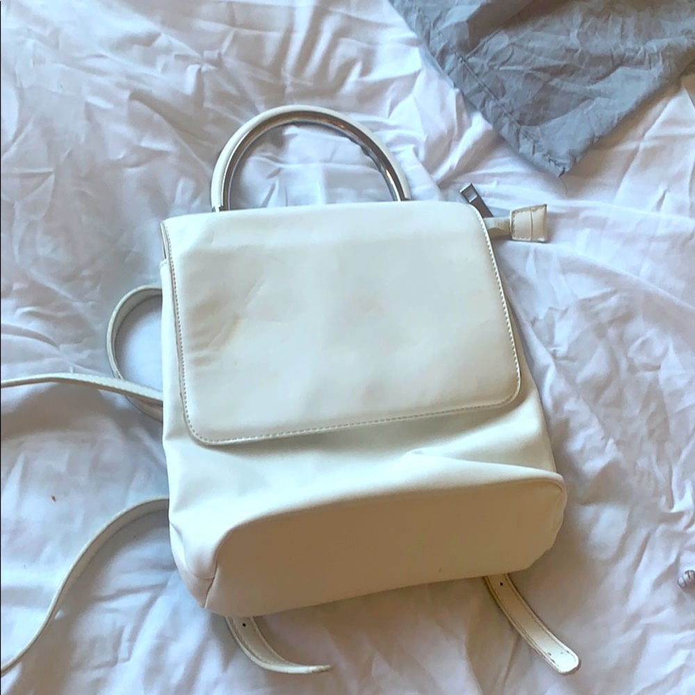 Small white backpack